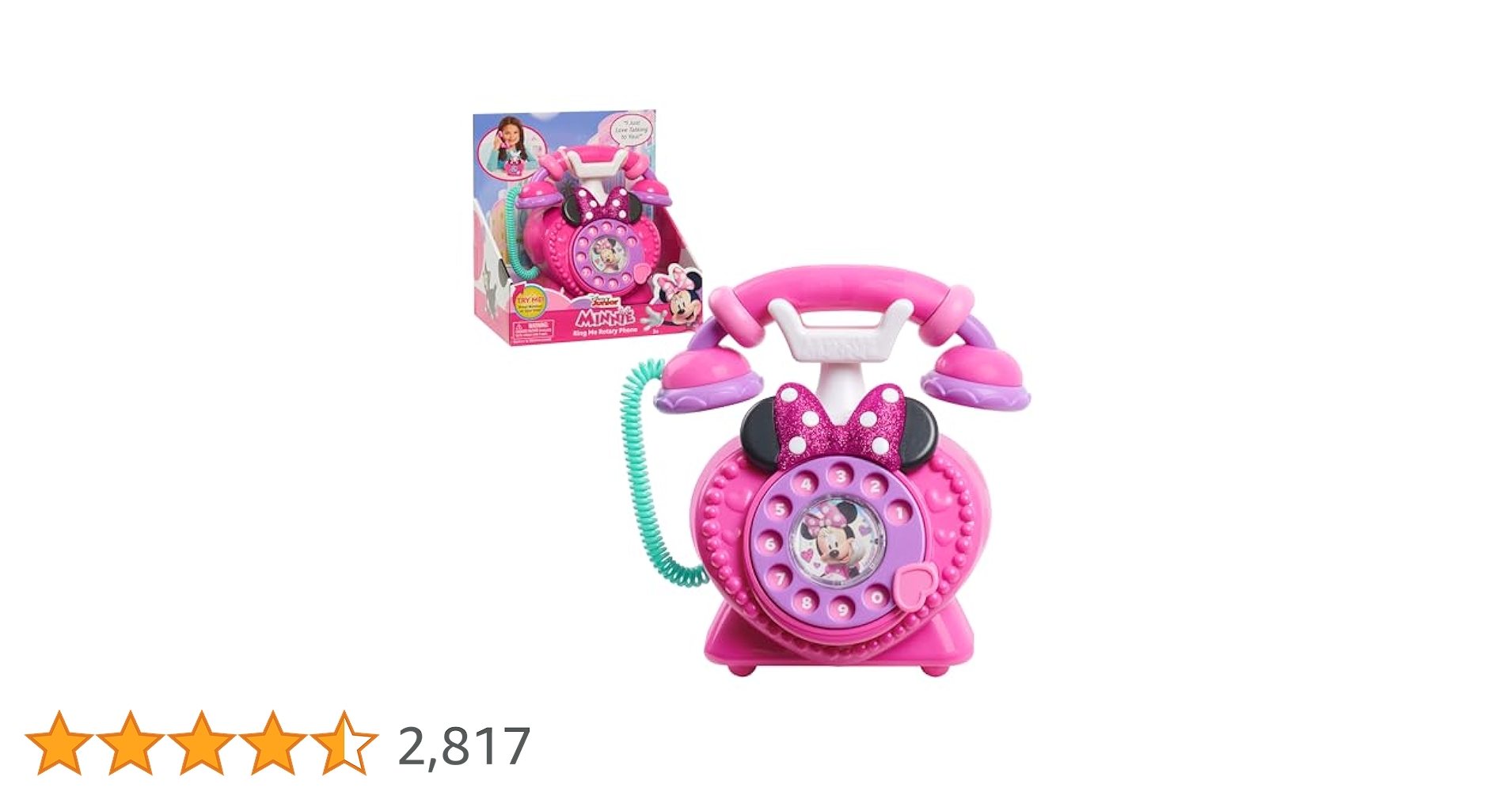 Minnie✌︎('ω'✌︎ )出品 Just Play Disney Junior Minnie Mouse Ring Me Rotary Phone